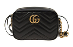 GUCCI GG Marmont Quilted Leather Camera Bag, Chain Bag, Crossbody Bag, Shoulder Bag Mini Women"s Black
