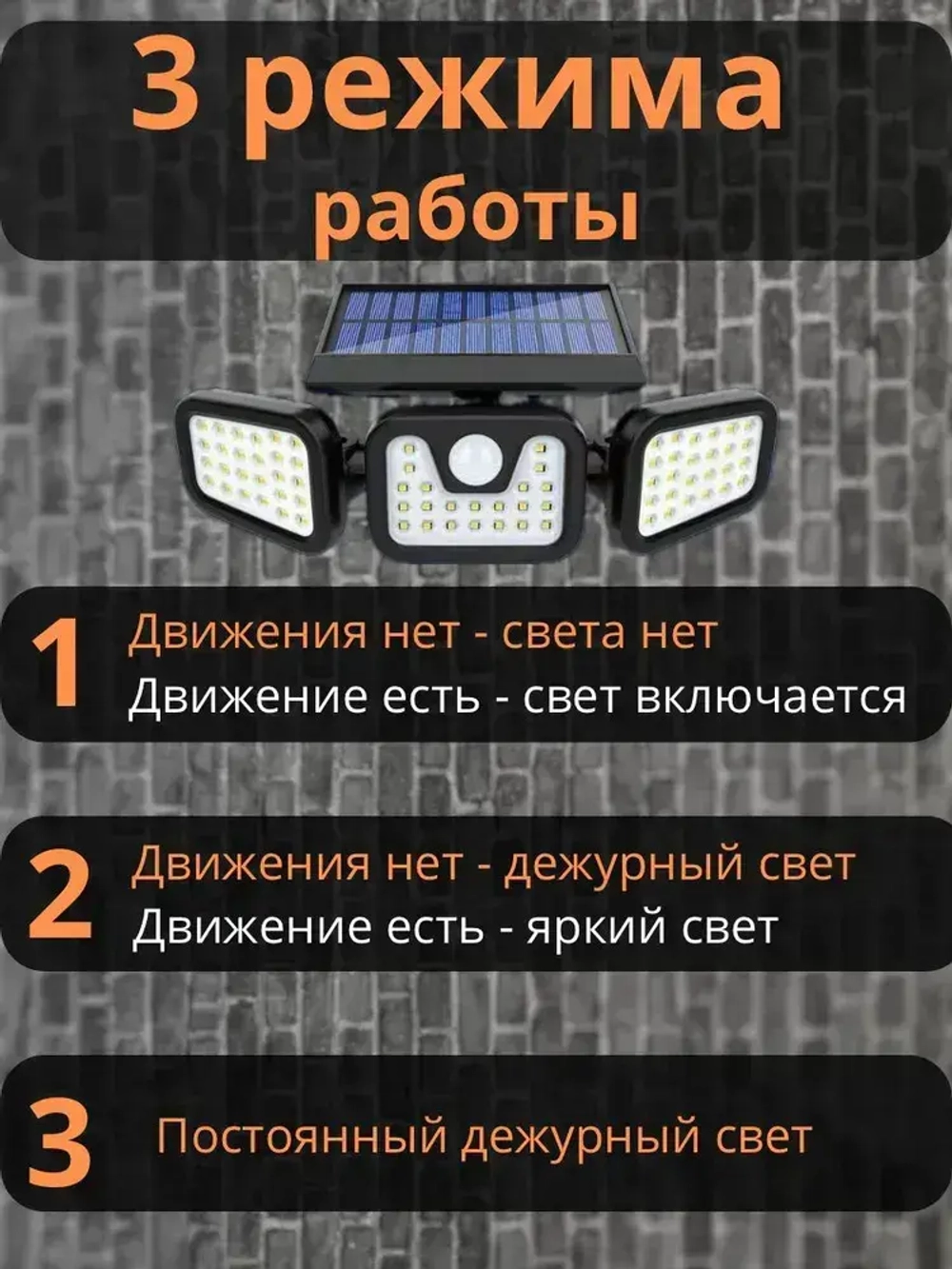 Уличный фонарь на датчиком движения на солнечной батарее