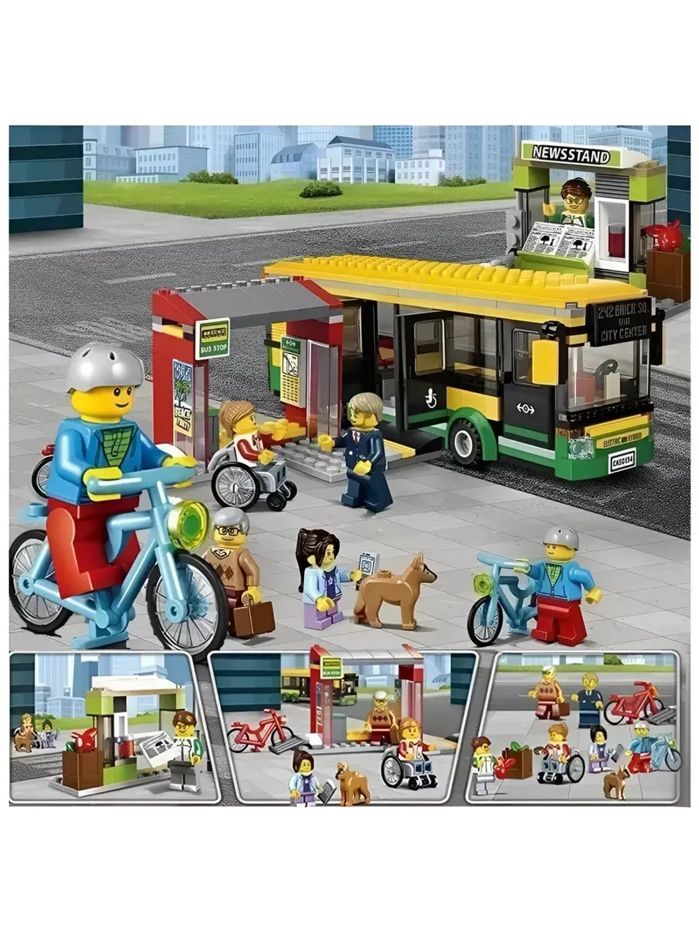 Конструктор Сити Автобусная остановка 377 деталей
