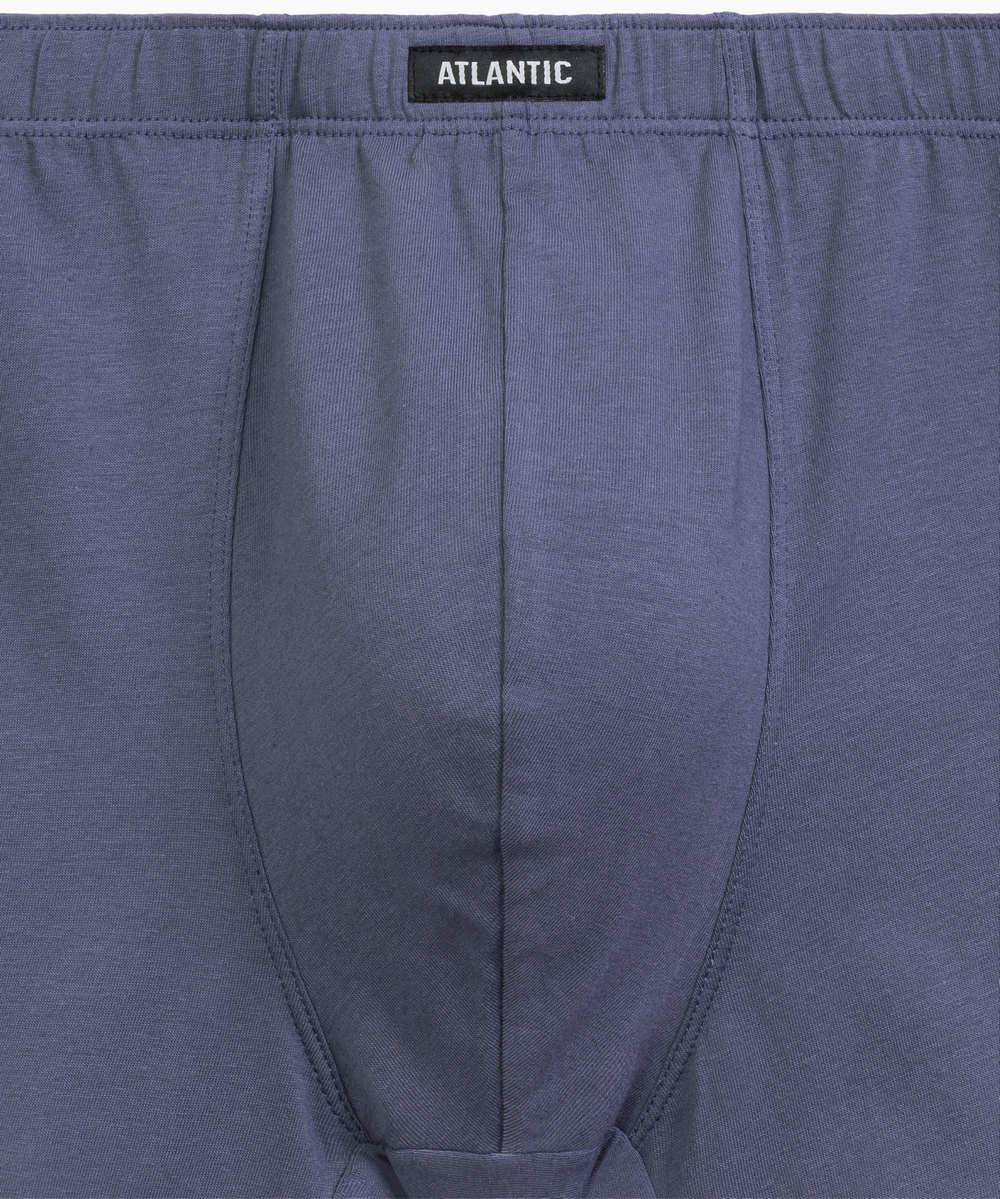 Мужские трусы шорты Atlantic, набор из 3 шт., хлопок, кобальт + деним + темно-голубые, 3MH-218