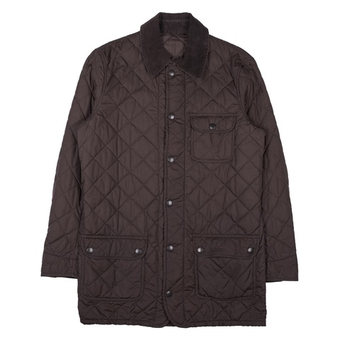 Аккуратная стеганка Barbour шоколадного цвета, М свободный