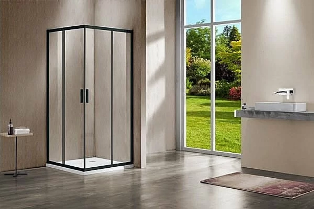 Душевой уголок Vincea Garda VSS-1G8011CLB 110x80 стекло прозрачное/профиль черный