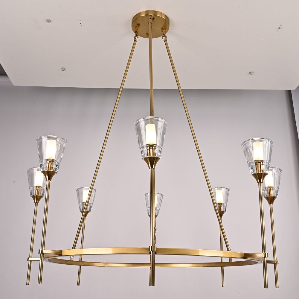 Люстра На Штанге Torche De Verre Round Chandelier 8 By Imperiumloft
