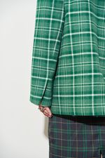 ПИДЖАК В КЛЕТКУ ЗЕЛЕНЫЙ|МОЛОЧНЫЙ