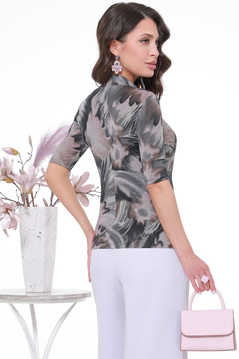 Водолазка темно-серая с принтом DStrend (Акция)