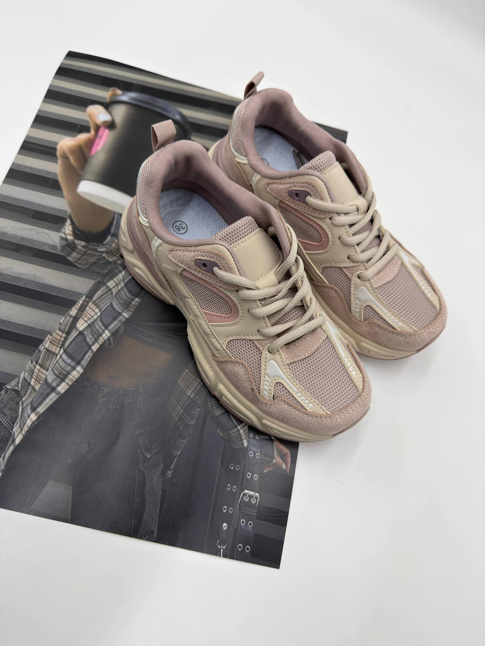 Кроссовки женcкие экокожа арт. 837-13 цвет "розовый"