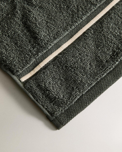 Zara Home - Банное полотенце с вышитой каймой, зеленый, 50х90 см