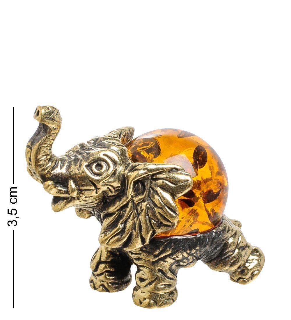 Народные промыслы AM-1575 Фигурка «Слон Полли» (латунь, янтарь)