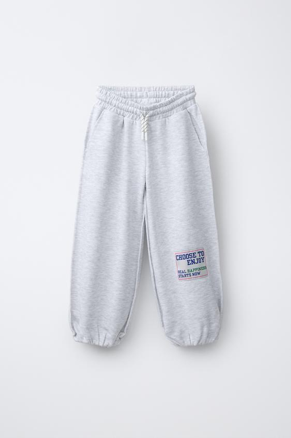 ZARA ДЖОГГЕРЫ RELAXED FIT С НЕОБРАБОТАННЫМ КРАЕМ, СЕРЫЙ МЕЛАНЖ