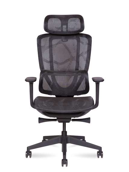 Кресло офисное Норден / Ханк блэк / Hank black / черный пластик / черная сетка