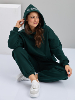 Костюм с брюками КБис-091/бутылочный-п