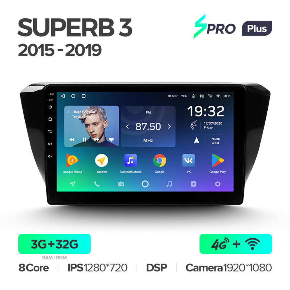 Teyes SPRO Plus 10.2" для Skoda Superb 2015-2019