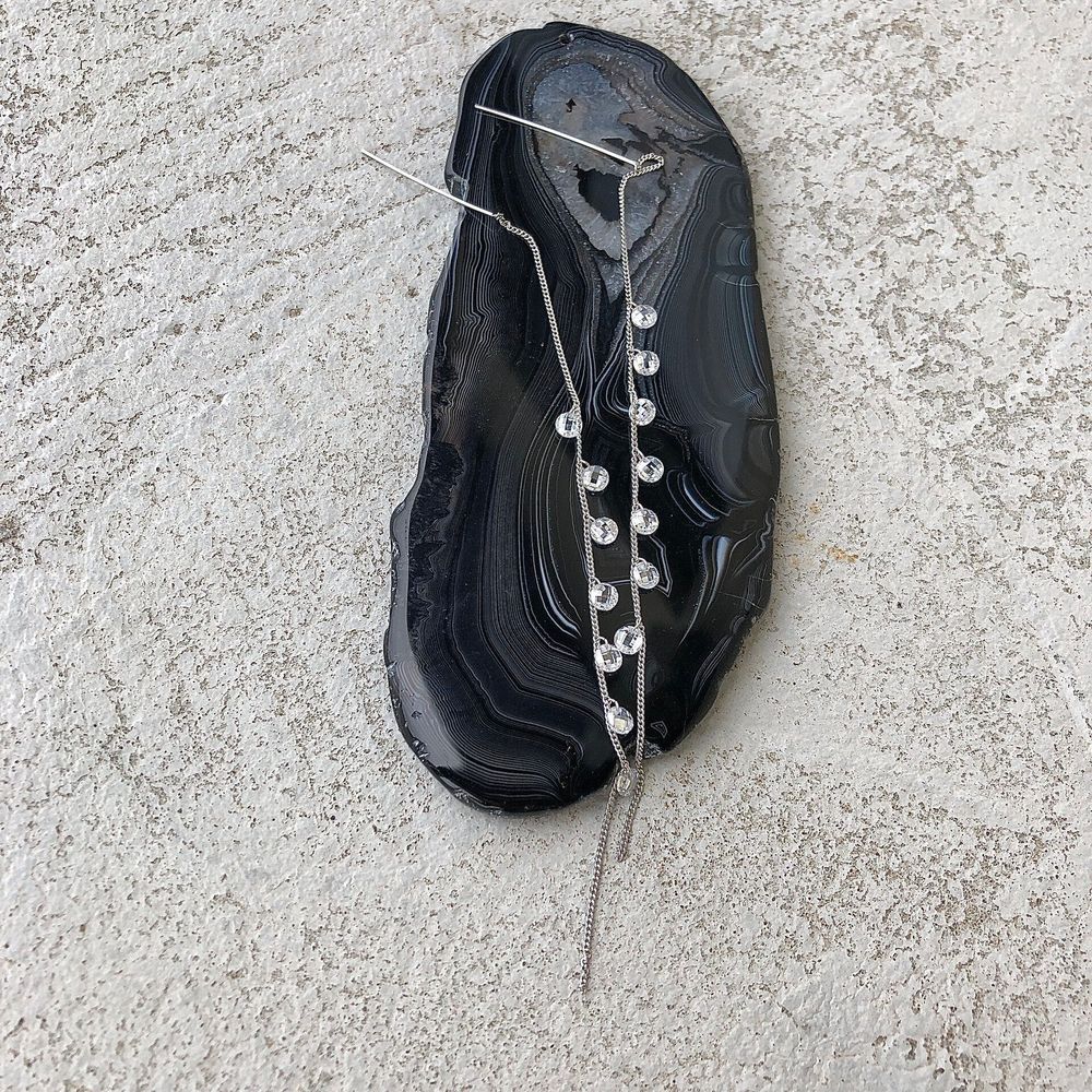 серьги продевки с кристаллами серьги продевки с кристаллами