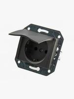 Розетка с з/к с крышкой Profitec Corsa графит