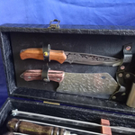 Набор с шампурами подарочный "Тигр" №125, в кейсе из эко-кожи 9731745
