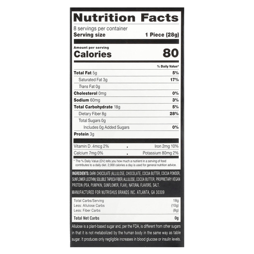 RxSugar, Swealthy Snax, батончики, ванильный крем, 8 пакетиков по 28 г (1 унция)