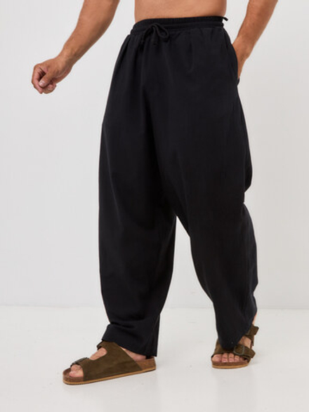 Брюки широкие на резинке