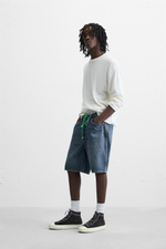 Шорты straight fit denim