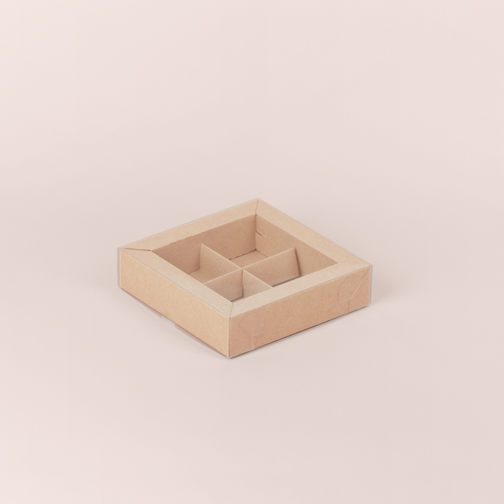 Коробка для 4 конфет (крафт)