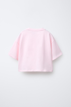 ZARA ФУТБОЛКА С ПРИНТОМ SMILEYWORLD ®, РОЗОВЫЙ