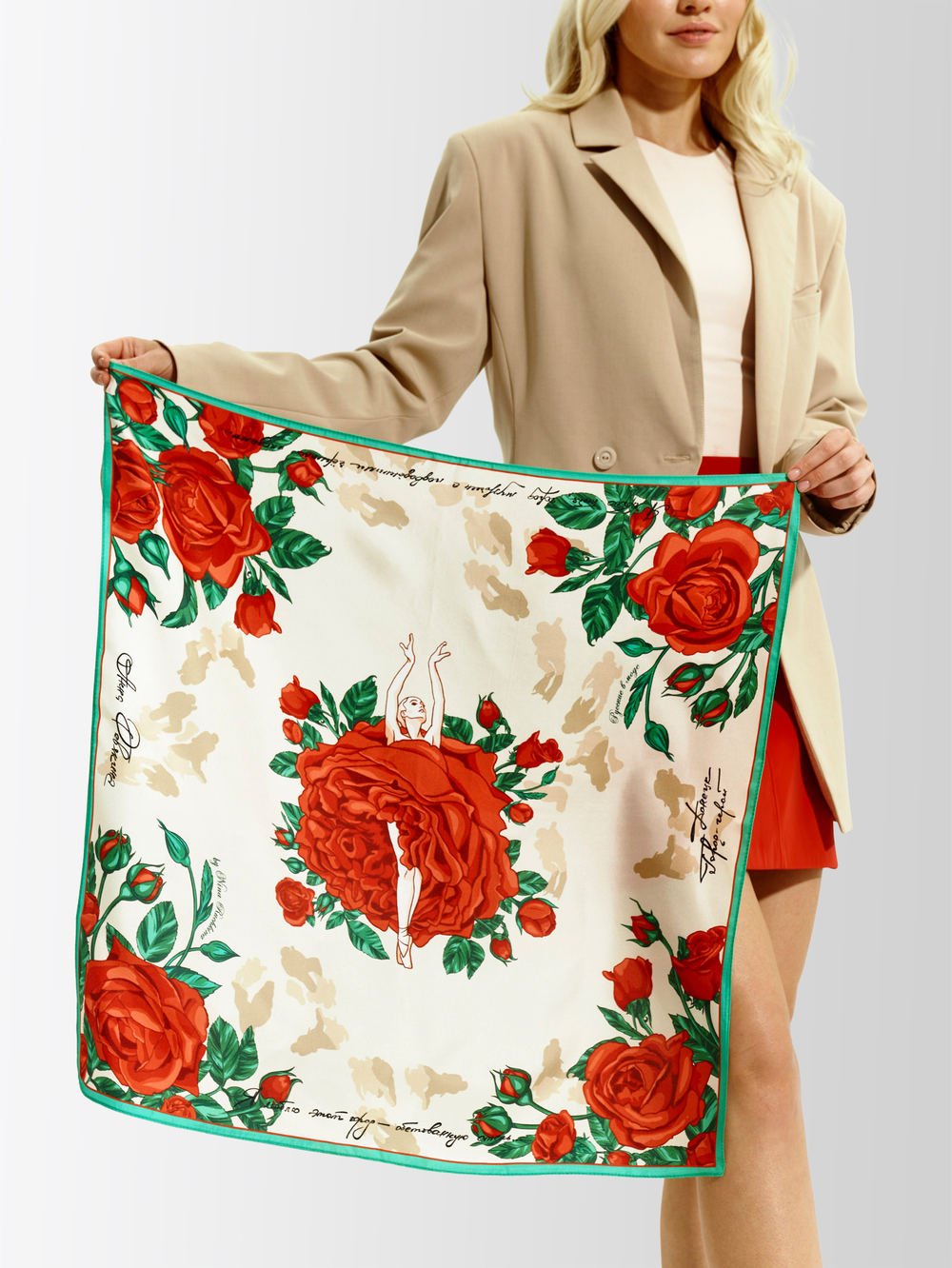 Платок «Донецкая весна» 100% шёлк