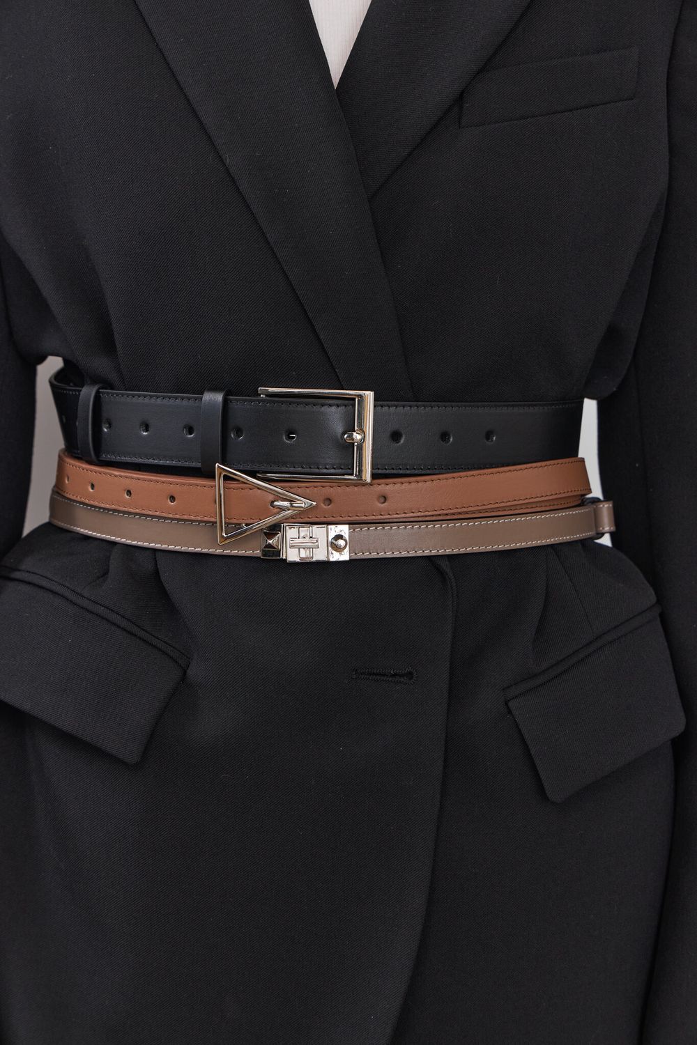 ТОНКИЙ РЕМЕНЬ С ЗАМОЧКОМ TAUPE|NUDE