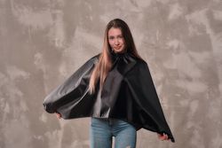 FSK Пеньюар Оксфорд короткий черный