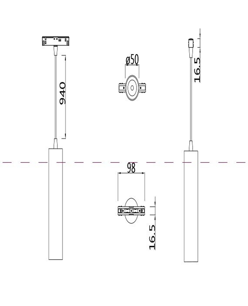 Подвесной светильник Maytoni Focus LED TR016-2-12W4K-B