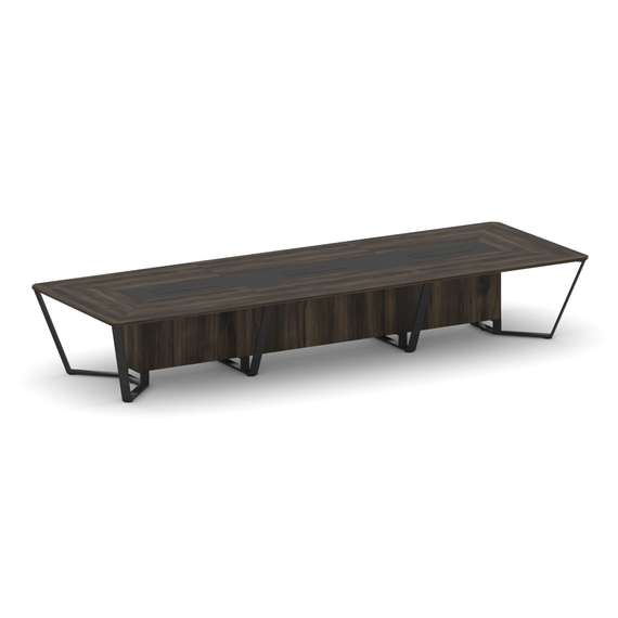 Steel Meet Стол переговорный прямоугольный KM-PR.B.SP-16 Дуб Мали/Графит Глянец/Металл Черный 4800*1