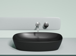 Умывальник чаша накладная овальная (цвет Черный Матовый) Element 610x385x140мм