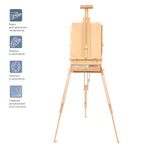 Этюдник с ремнем и палитрой Гамма "Студия", 78*100*145(183)см, бук