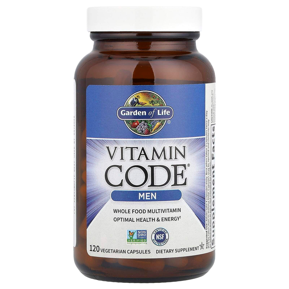 Garden of Life, Vitamin Code®, мультивитамины из цельных продуктов для мужчин, 120 вегетарианских капсул