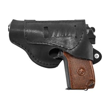 Кобура поясная для ПМ лямка ЛЕВША, кожа Наполи