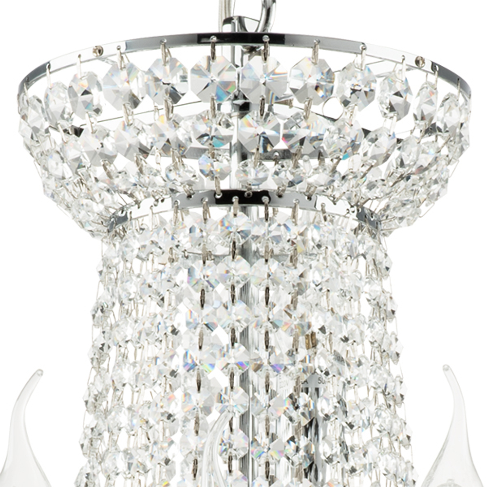 700164 Люстра подвесная CLASSIC 16х60W E14 ХРОМ