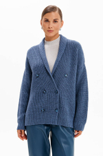 1948 Кардиган женский (дымчато-голубой)