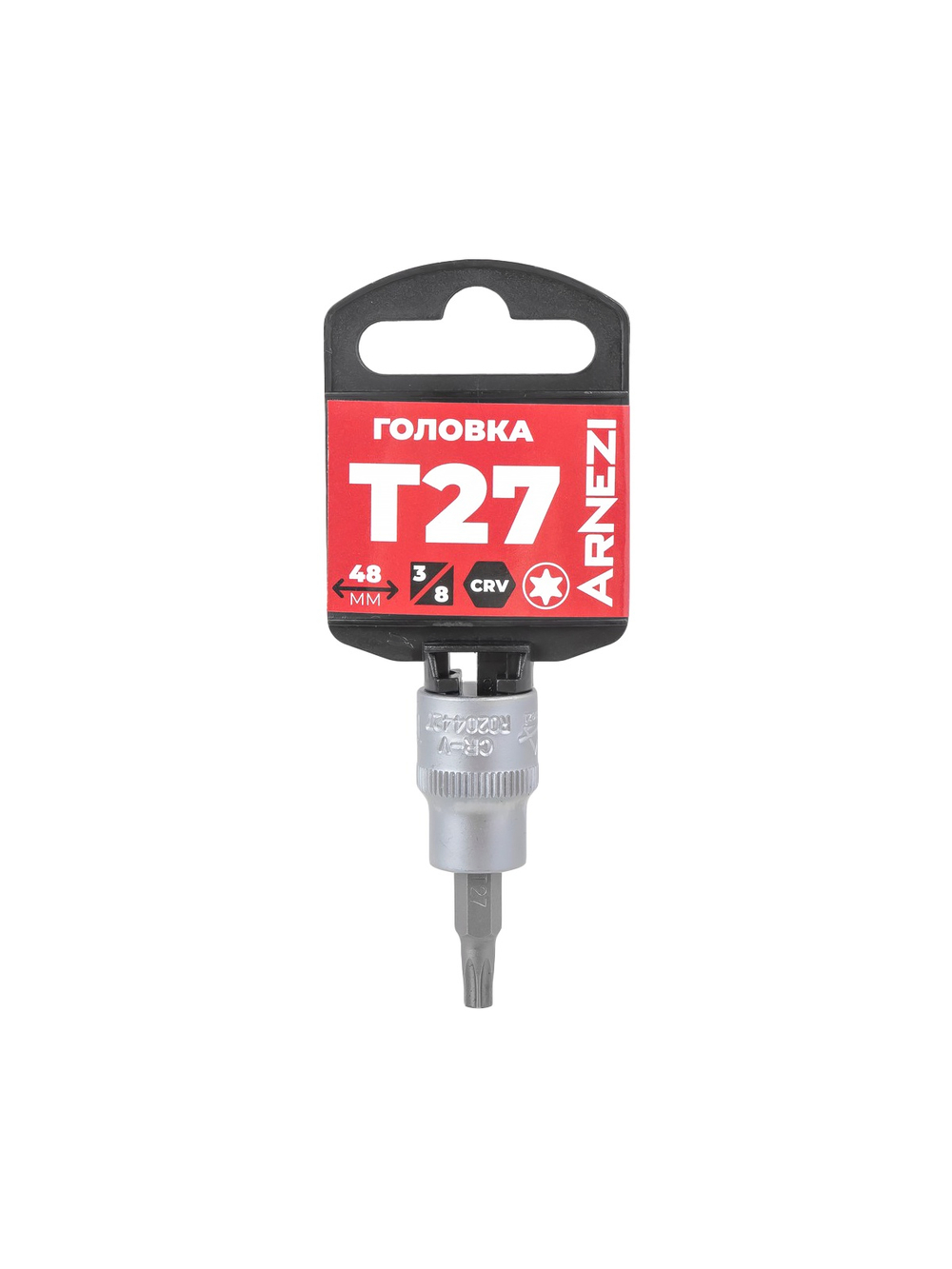 Головка 3/8" со вставкой TORX T27, L=48 мм на холдере Arnezi R0204427