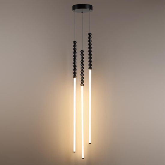 7149/33L HIGHTECH ODL26 Подвесной светильник черный/акрилл/металл IP20 LED 32W 2200Лм 3500K 300° 220V MONELLA