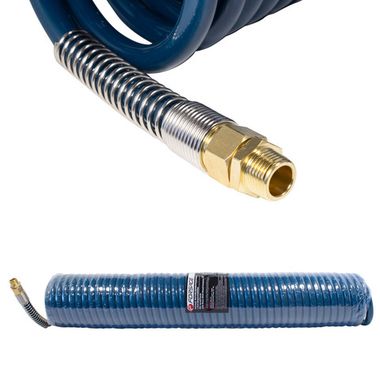 Шланг витой полиуретановый 12мм х 18мм х 20м с резьбовыми наконечниками наруж. резьба 1/2''(латунь, максимальное давление - 15bar, рабочая температура Forsage F-1812-20M