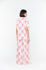 Шелковая пижама с бантиками