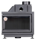 Каминная топка Альфа 700 LB два стекла левая черный шамот