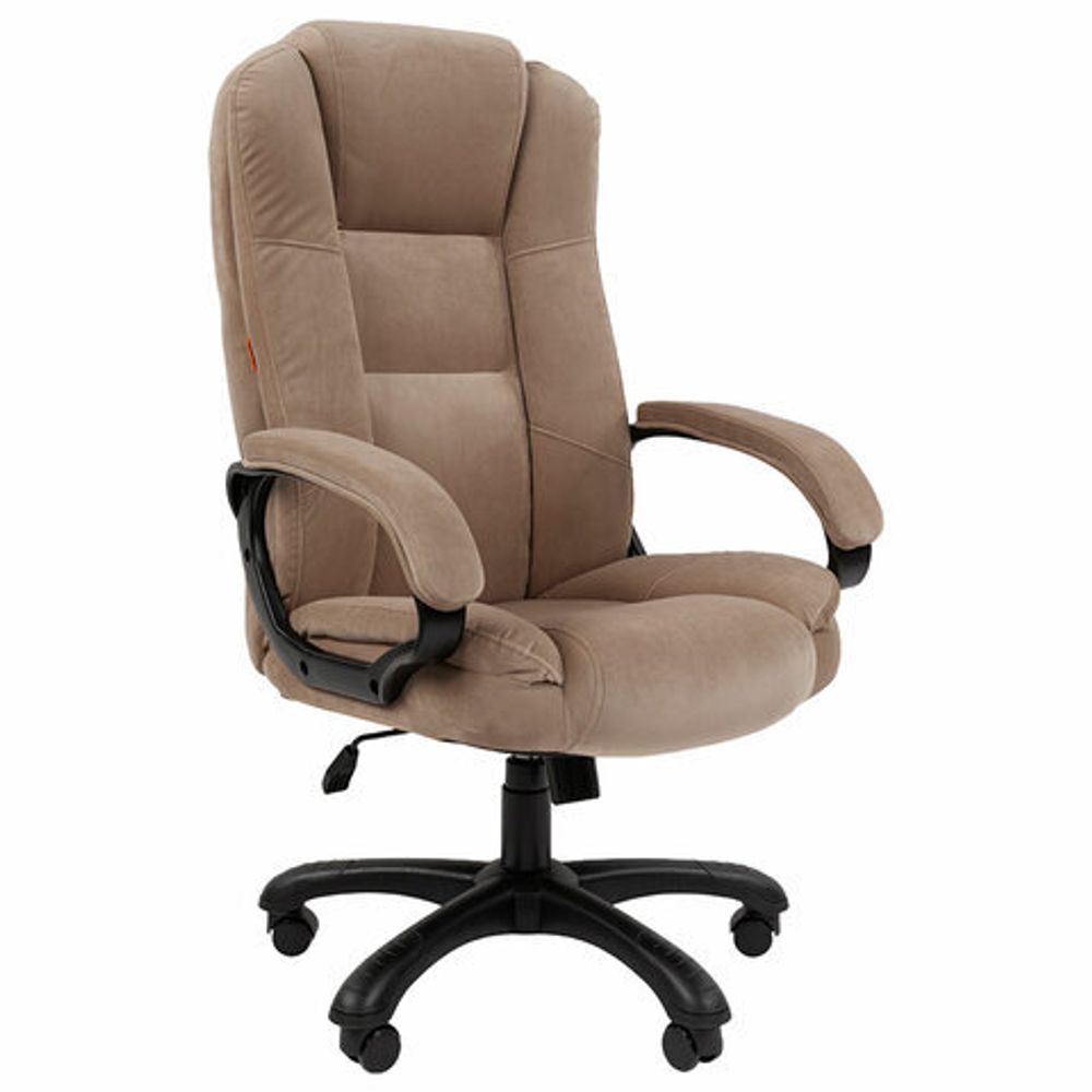 Кресло офисное Chairman CH 600, велюр, бежевое, ш/к 61774, 7158673