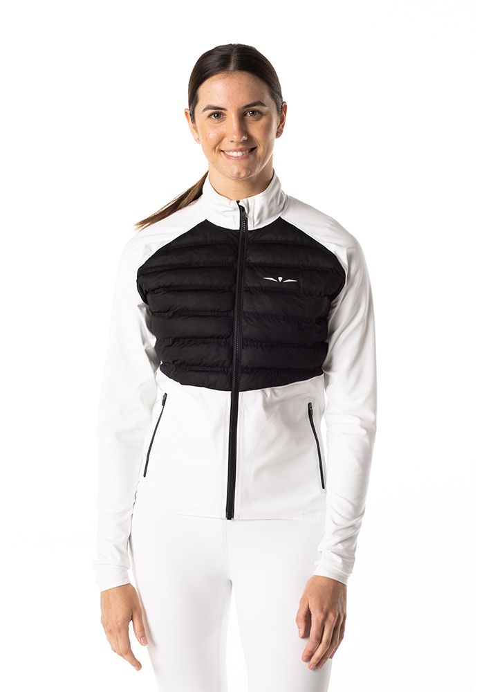 ЛОНГСЛИВ С ПУХОВОЙ ВСТАВКОЙ ЖЕНСКИЙ LONG SLEEVE DOWN PUFFER | WHITE