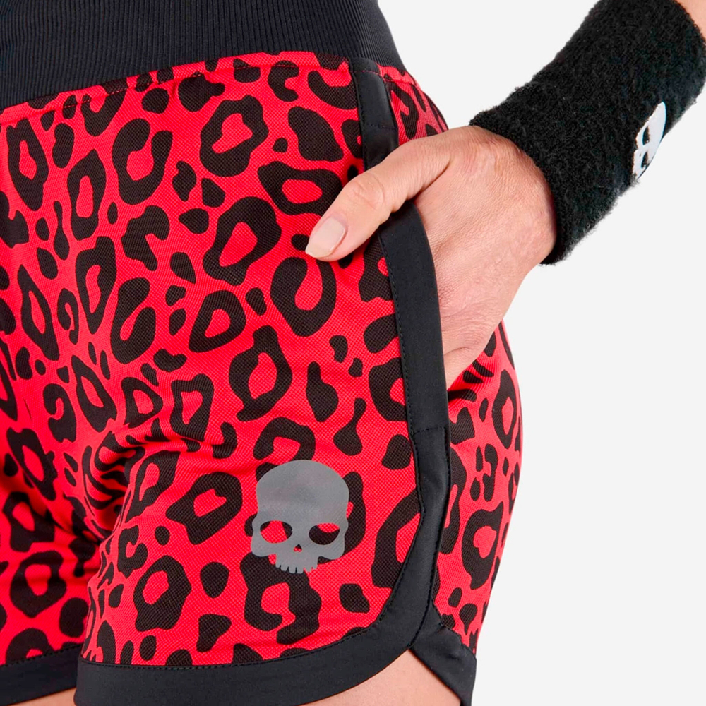 Женские теннисные шорты Hydrogen Tech Panther Shorts Women - Red, Black