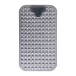 Коврик для ванны противоскользящий с теркой для ступней 70х40 см, серый, ПВХ, присоски, PRIMILA (ПРИМИЛА), 700374