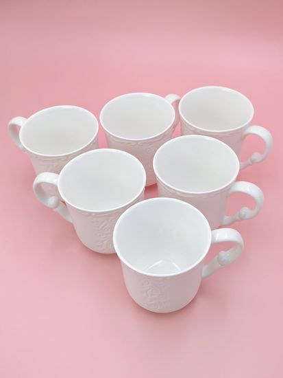 Набор кружек 350 мл. 6 штук "Орнамент"