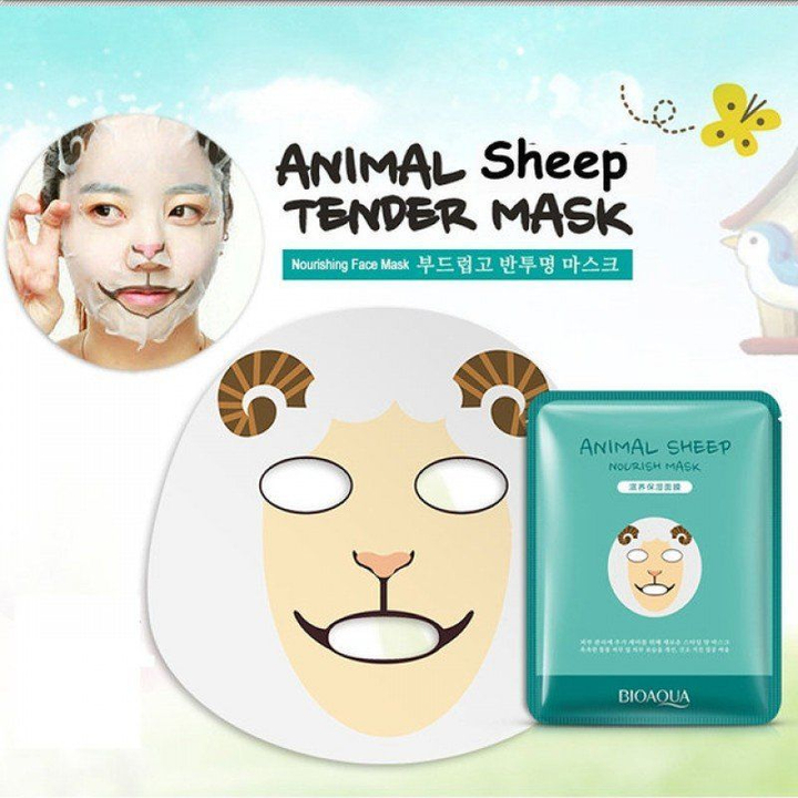 Маска для лица BioAqua Animal Face Sheep тканевая, 30 г