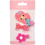 Зажимы для волос детские 3шт на блистере «РОЗОВЫЙ МИР», цветочек, цвет розовый, 5*3,5см (пакетс подвесом)