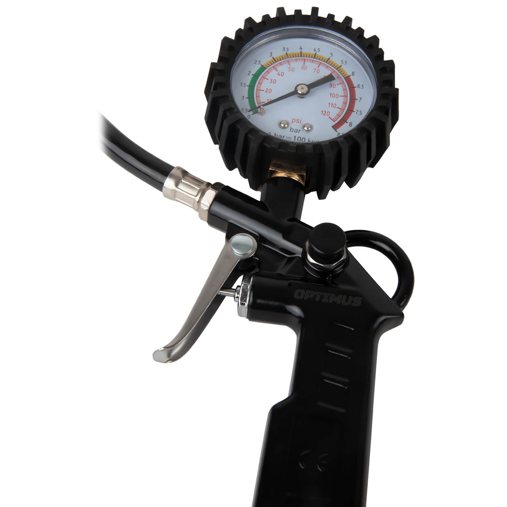 OPT-PI1020 Пистолет для накачки шин с аналоговым манометром 63 мм, 8 бар