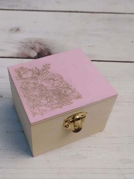 Музыкальная ЗАВОДНАЯ деревянная шкатулка-шарманка "ФЛЁР" с зеркальцем и мелодией ЛЕБЕДИНОЕ озеро