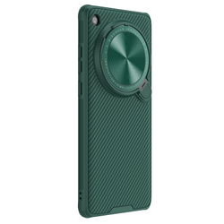 Чехол зеленого цвета (Deep Green) с металлической откидной крышкой для камеры на OPPO Find X7 Ultra от Nillkin, серия CamShield Prop Case